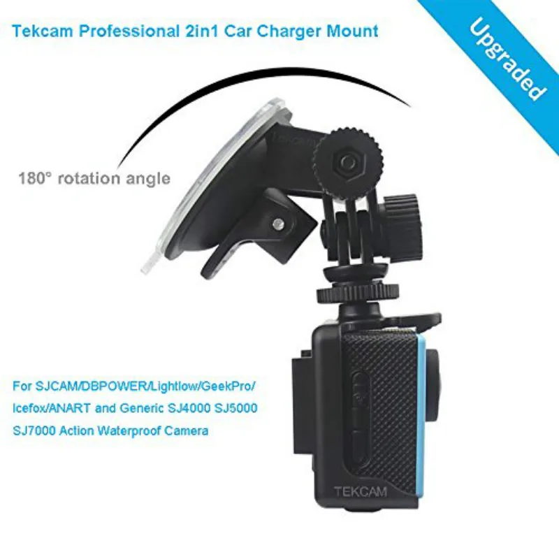 Кронштейн на присоске со спортивной камерой автомобильное зарядное устройство