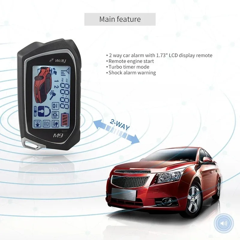 

keyless entry car alarm for chevy Automatic Trunk Opening key fob alarm central locking signaling starline a93 remote start PKE