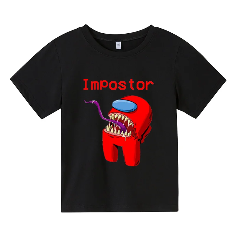 

New Among Us Kids T-Shirt Print Girls Funny Clothes Boys Costume Children 2021 Summer Tops Hot Game Kids Clothes Baby Tshirts