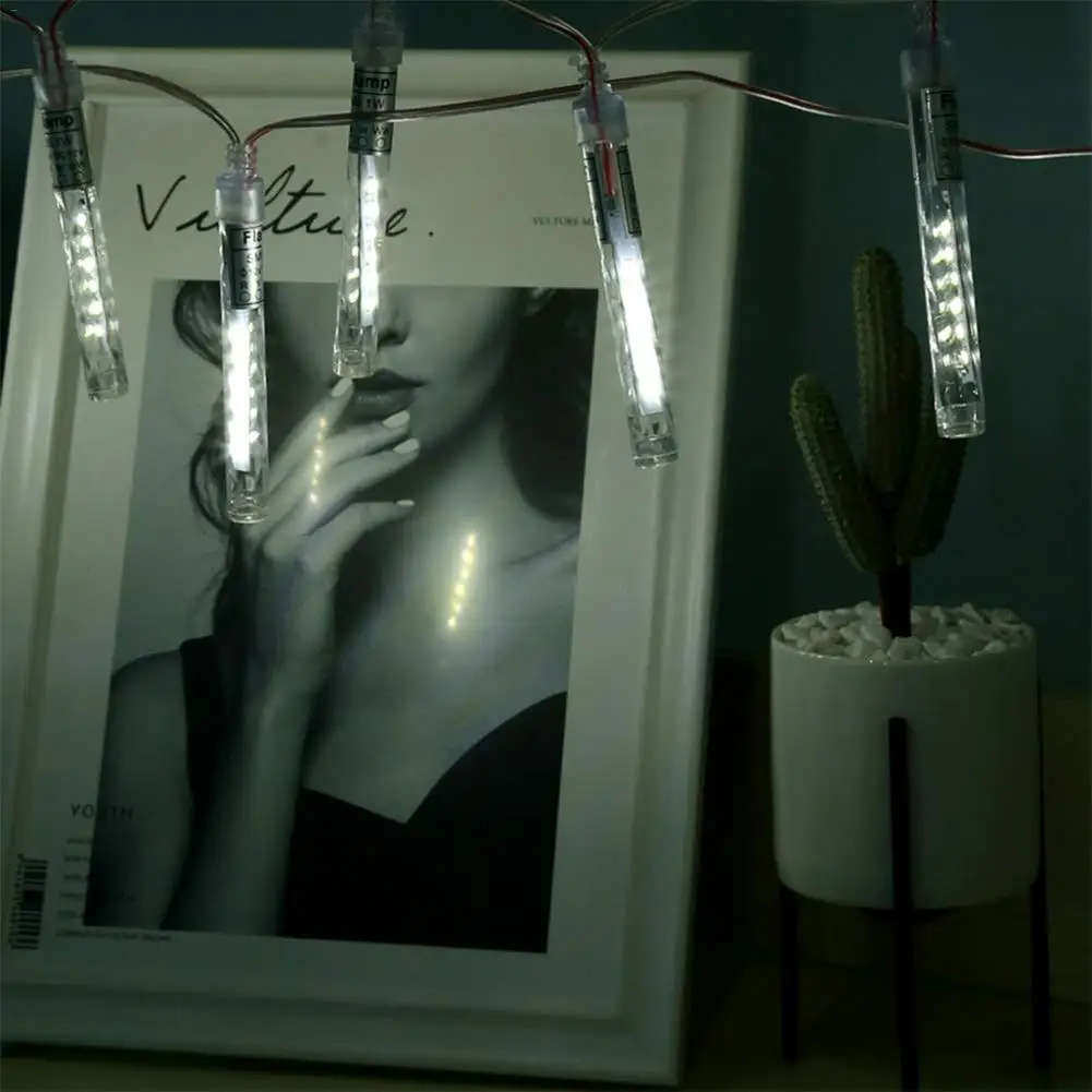 10 шт. метеоритный дождь светильник USB питание водонепроницаемая цветная