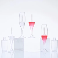 10 pieces creative mini wine glass shaped empty lip gloss tube mini refillable bottles lip glaze make up container sample vials