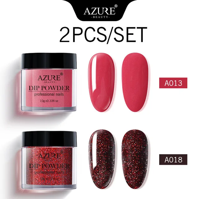 26 Azure beauty, 2 шт./лот, блестящая пудра для нейл-арта, блестящая пудра для ногтей, долговечная пудра для ногтей, впитывающая основа, топ-активатор, пудра - Цвет: 26