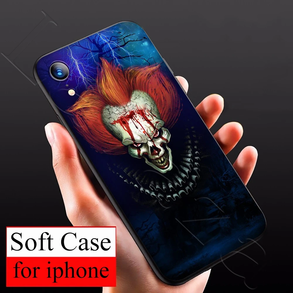 Lavaza Clown Horror Pennywise Scary Silicone Soft Case for iPhone 12 Mini 11 Pro XS Max XR X 8 7 6 6S Plus 5 5S SE | Мобильные