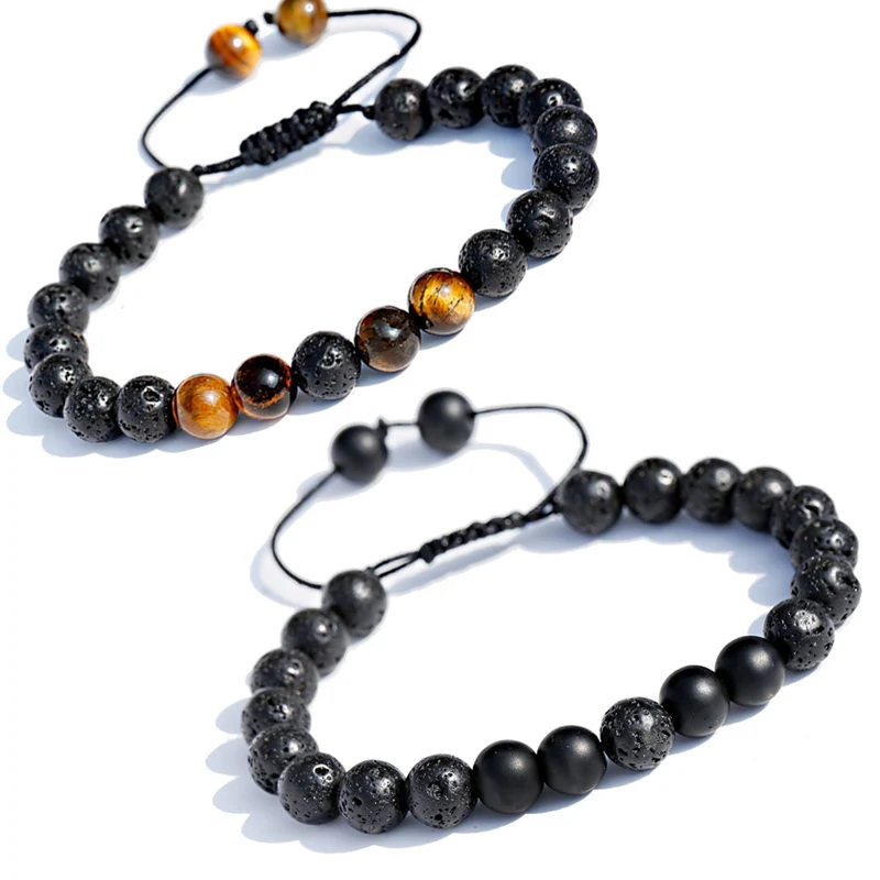 Браслет с тигровым глазом мужской регулируемый браслет имитацией эфирного масла