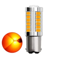 1pcs 1157 led car backup reverse light turn signal amber bulb 33 smd 5630 5730 with 2 contacts