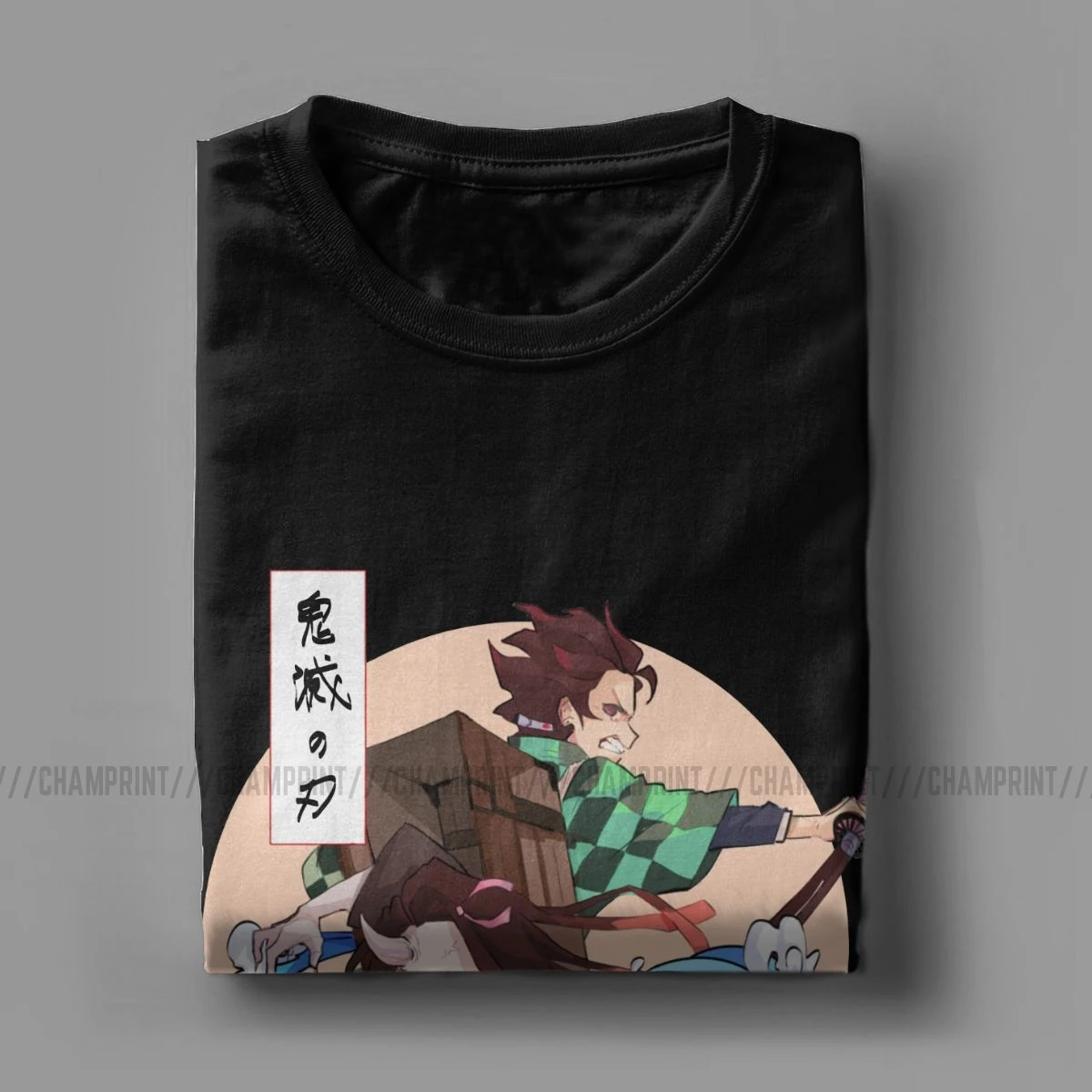 Винтажная семейная футболка Kimetsu No Yaiba для мужчин, хлопок, футболки с коротким рукавом, уникальная одежда