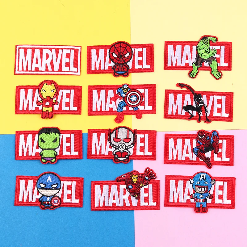 Наклейки с героями Marvel Человек паук железный человек Халк Мультяшные наклейки