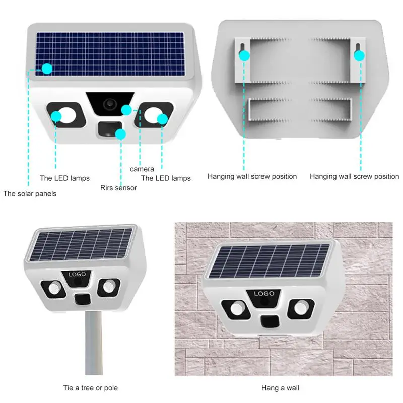 Светодиодный садовый светильник на солнечной батарее водонепроницаемая камера