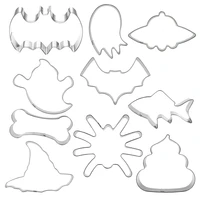 10pcs cookie tools cutter mould biscuit press icing set stamp mold dessert tools halloween spider kitchen gadgets cake decorate
