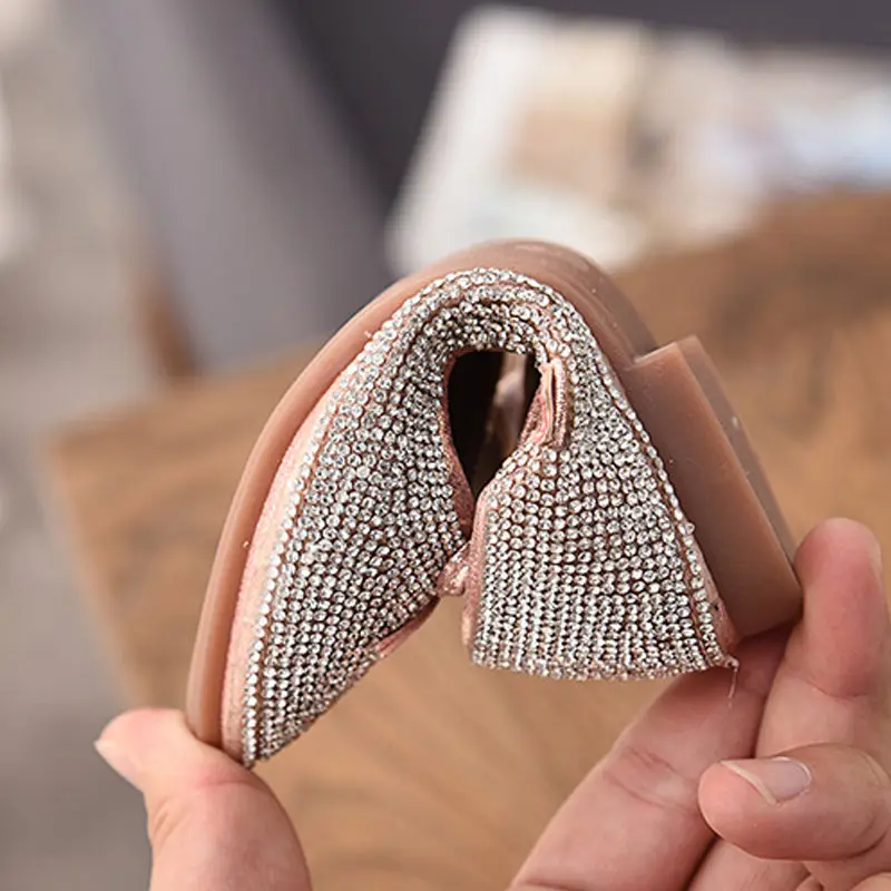 Серебряные лоферы с бантом для девочек Обувь Mary Jane Удобная детская обувь на