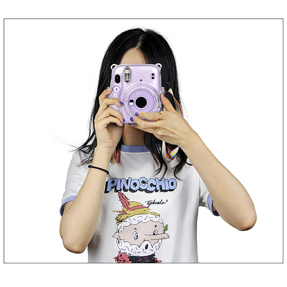 Прозрачный защитный чехол плечевой ремень для камеры Fuji Fujifilm Instax Mini 11 мгновенные