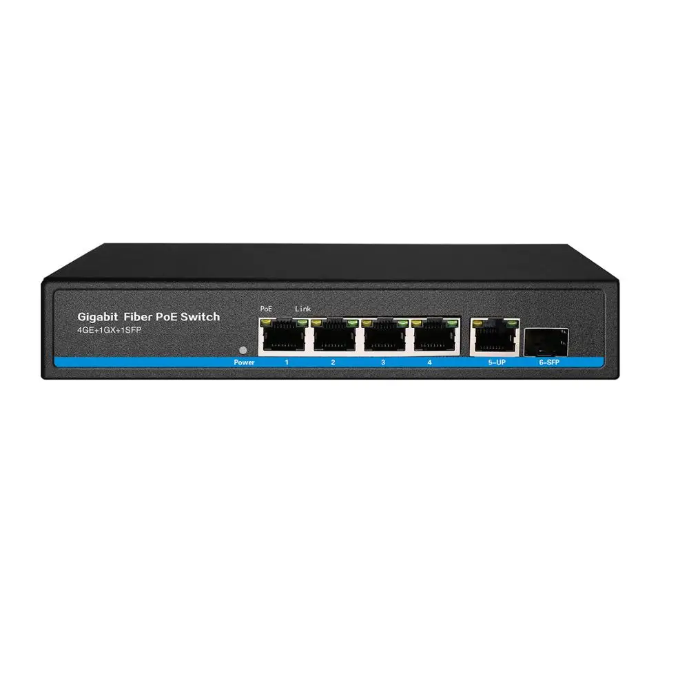 1SFP + 5GE 5 портовый волоконный коммутатор медиа конвертер 5*10/100/1000 Мбит/с 1*1000 м SFP