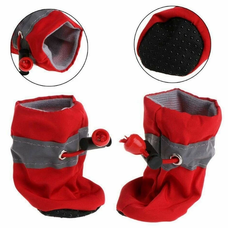

Dog Soft Non-slip Shoe Cover Winter Dog Shoes Non-slip Rain Boots Snow Boots Warm Cat Dog Cute Socks Short Boots Without Velvet
