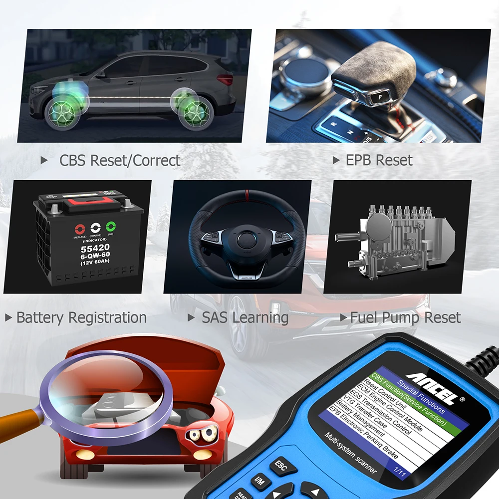 Автомобильный сканер Ancel BM700 OBD2 система полной диагностики с поддержкой OBD для BMW |