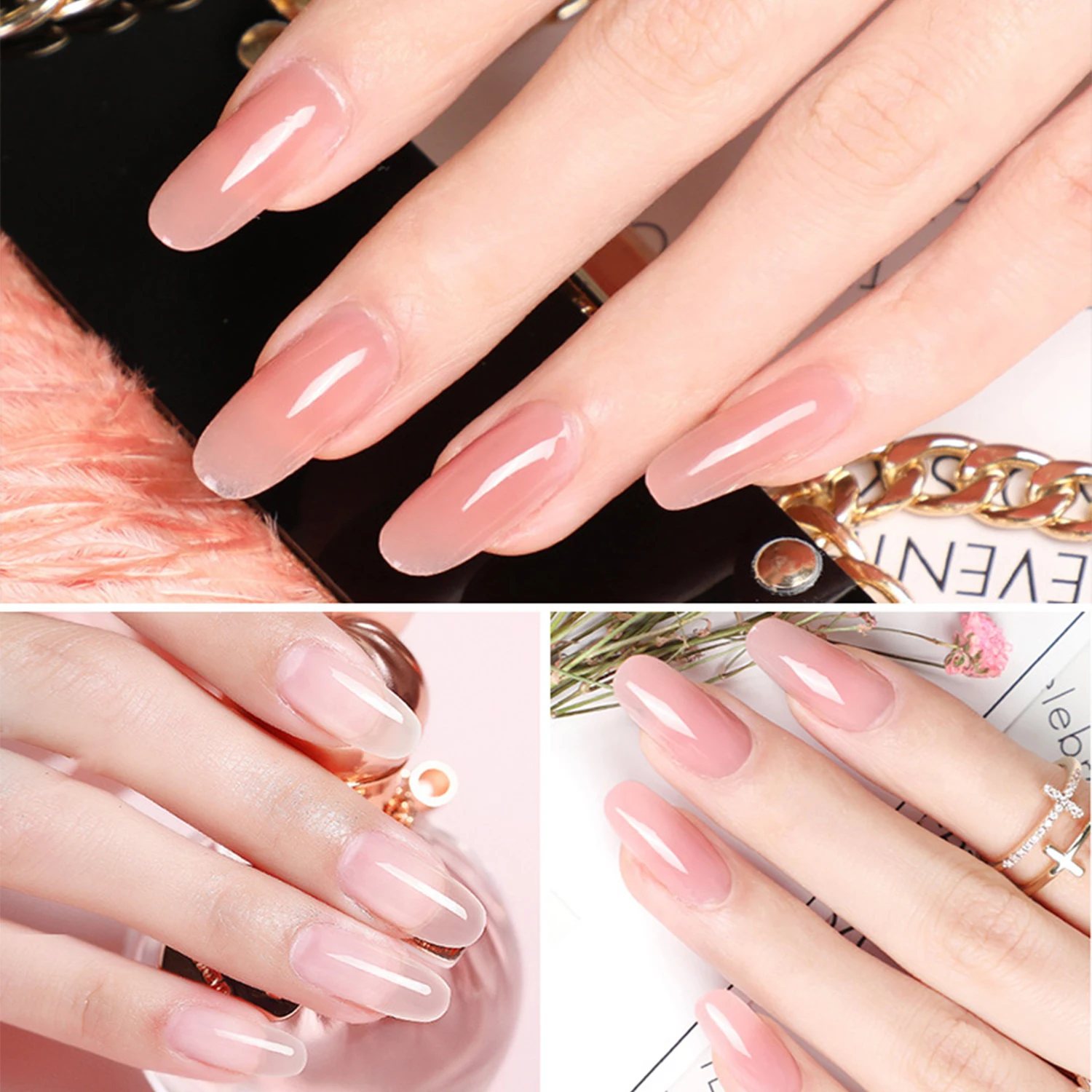 30ml Nail Builder 9 Color Poly Nail Gel Nail Acrylic Gel Crystal UV LED Builder Tips Enhancement Slip Solution Quick Extension G