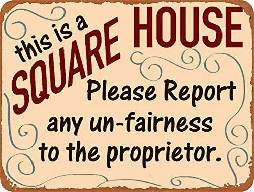 

New Tin Sign Square House Cheer Bar Metal Sign Metal Tin Sign Home Kitchen Bar Pub Coffee Shop Farm Wall Decoration 12x8 Inches