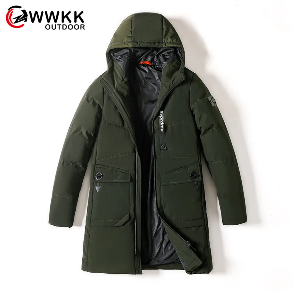 WWKK мужская одежда с несколькими карманами мужские ветрозащитные теплые пальто