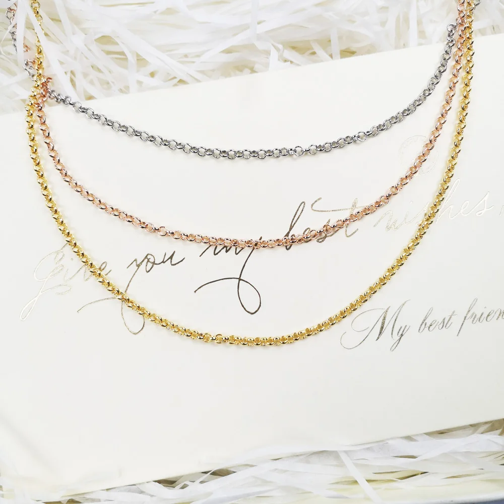 Ожерелье женское круглое из серебра 2019 пробы с цепочкой 925|Ожерелья| |