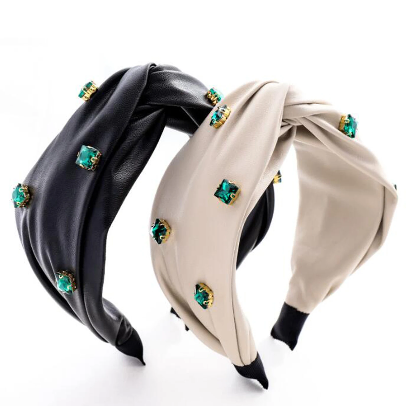 PROLY Новая мода Женская повязка на голову из искусственной кожи Hairband Женский