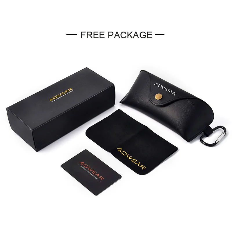 Классические квадратные поляризационные солнцезащитные очки AOWEAR для мужчин и