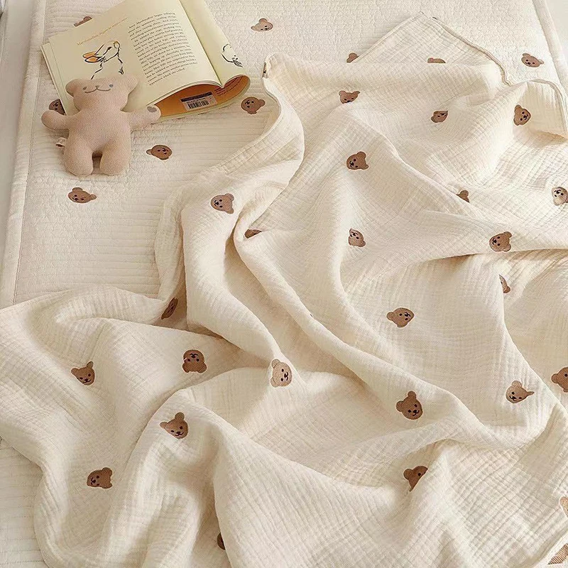 MILANCEL Ins Горячее одеяло для новорожденных корейский медведь вышивка детское
