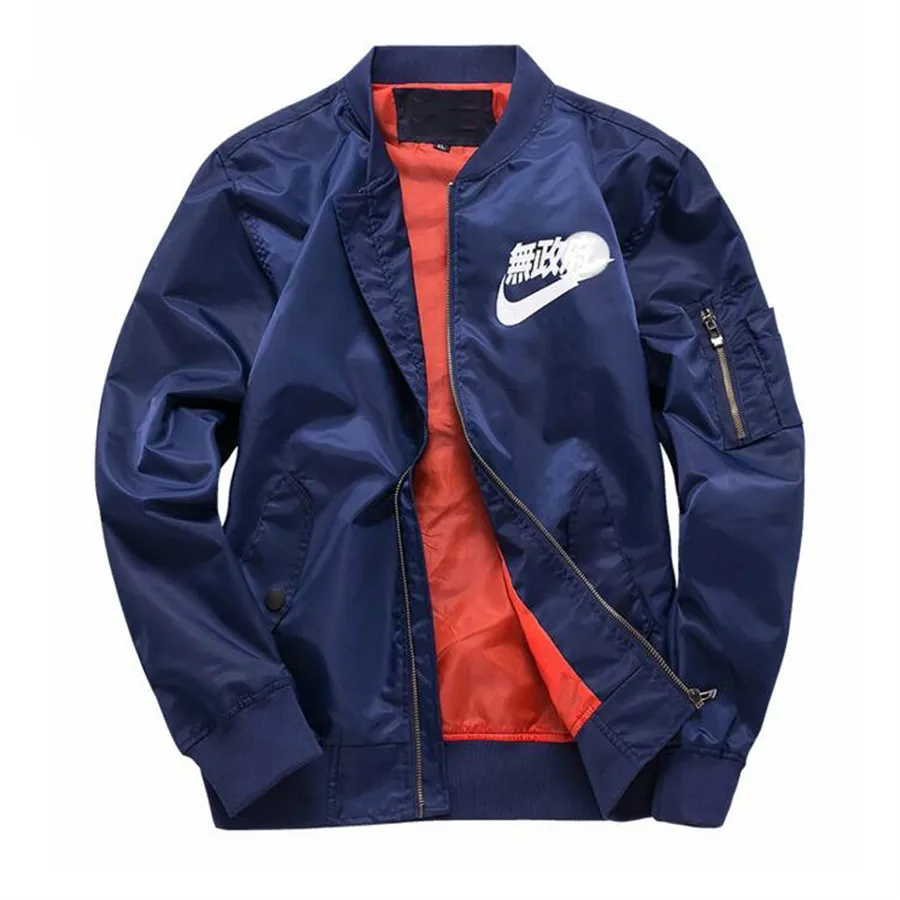 2018 брендовая мужская осенняя куртка-бомбер размера плюс M-7XL 8XL с принтом летная