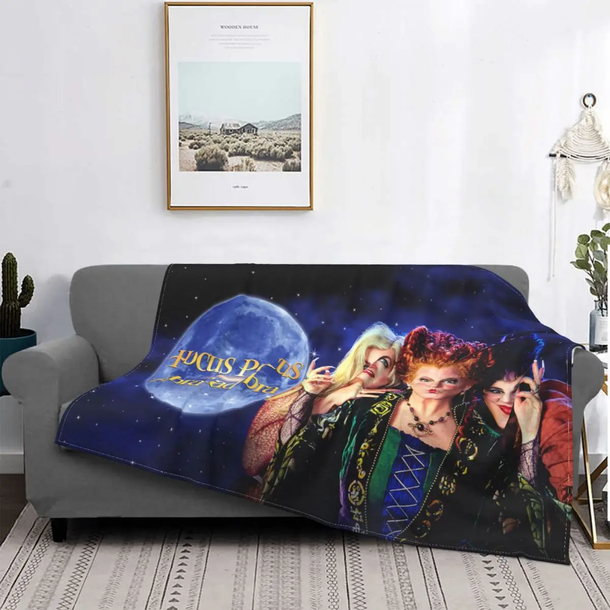 

Halloween Hocus Pocus Throw Blanket For Sofa Soft Flannel Fleece Blanket Suprise Gifts
