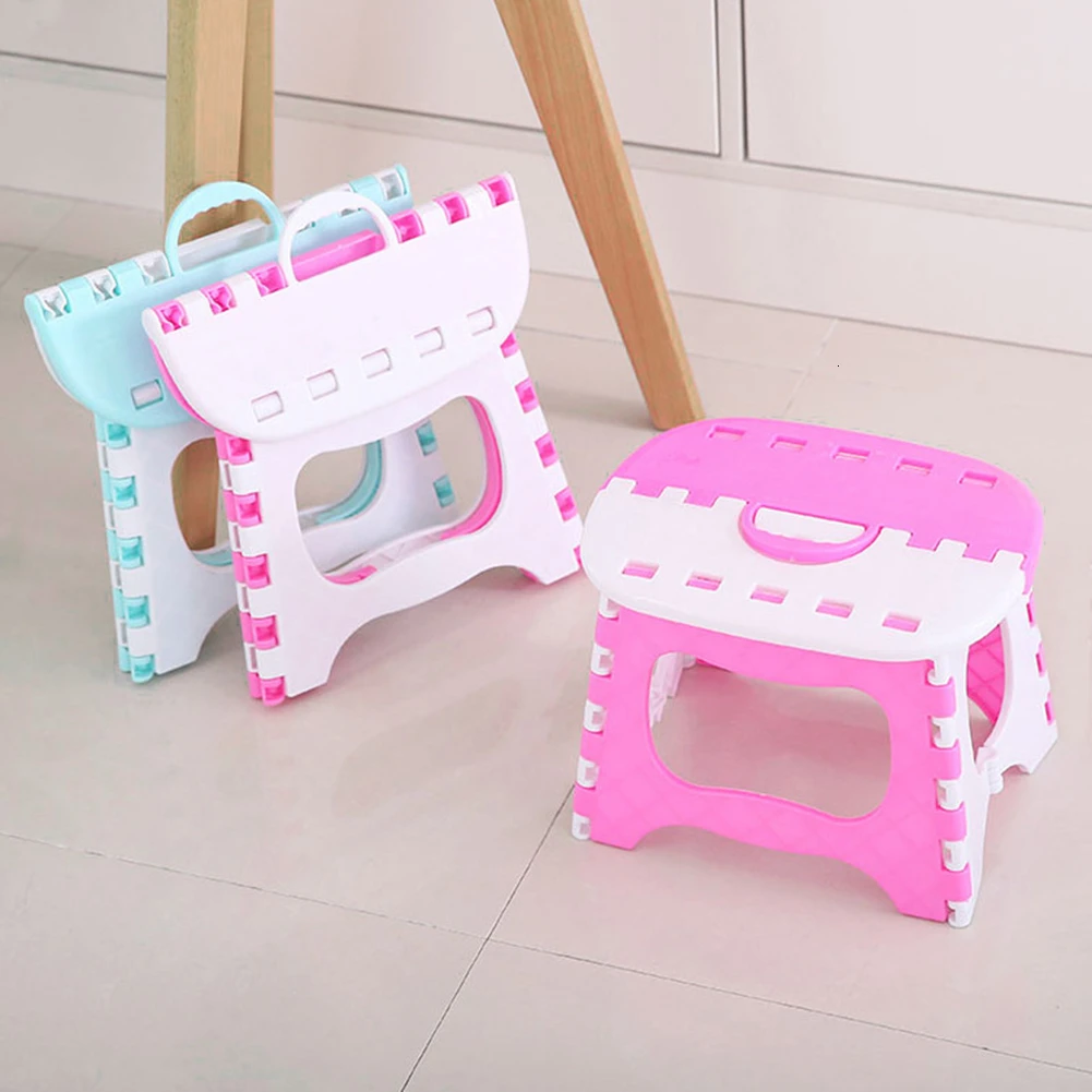 Складной шаговый стул складной пластиковый портативный маленький скамья для