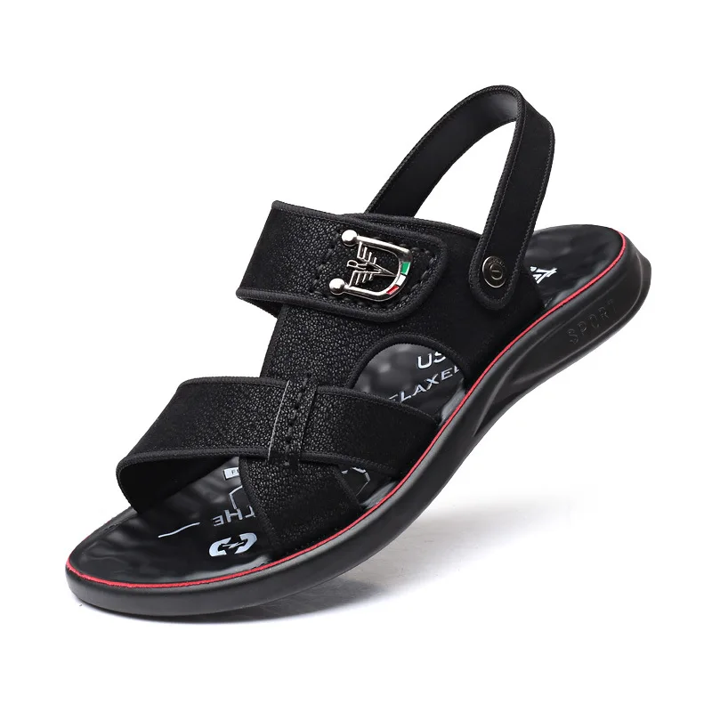 Новинка классические кожаные мужские мягкие сандалии обувь летние пляжные