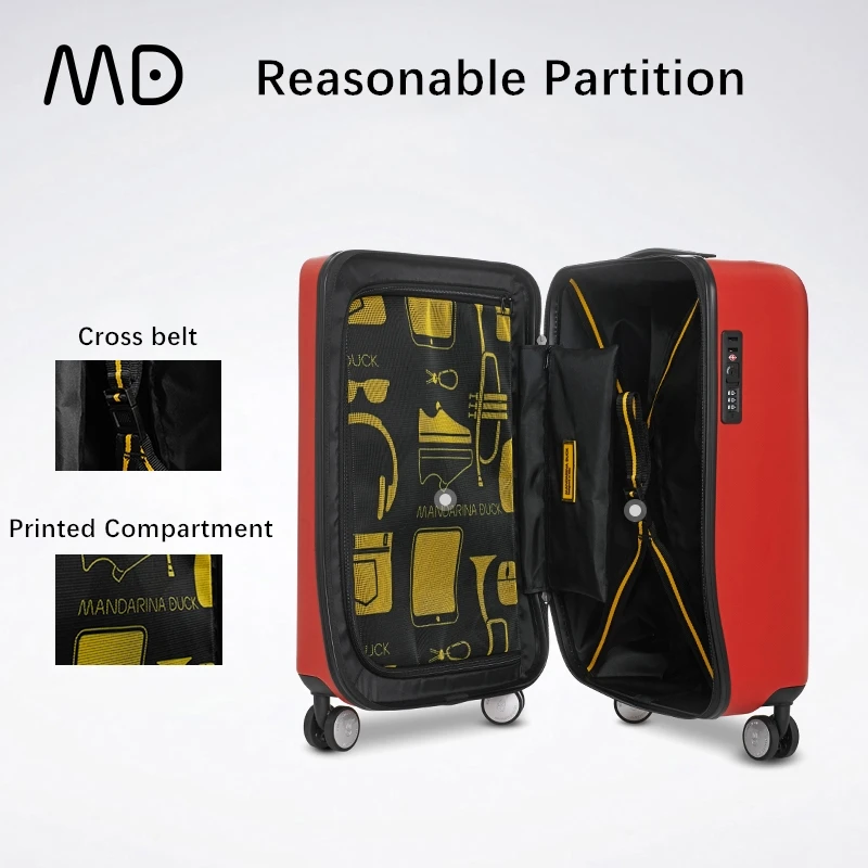 

Mandarina Duck Candy COLOR BOX Red Yellow 20 24 Inch Trolley Case for Girlfriend Carry On Luggage Lightweight Hardshell Suitcase