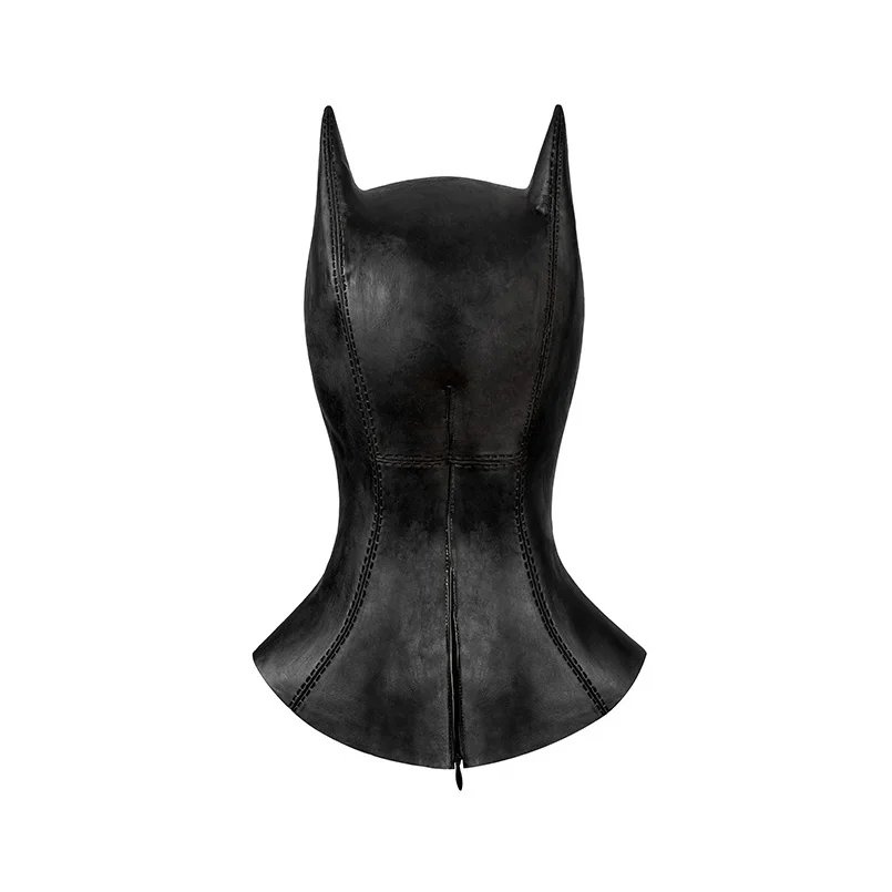 

Adult Superhero Bruce Cosplay Wayne Costume Halloween Masquerade Mask Black Latex Accessories