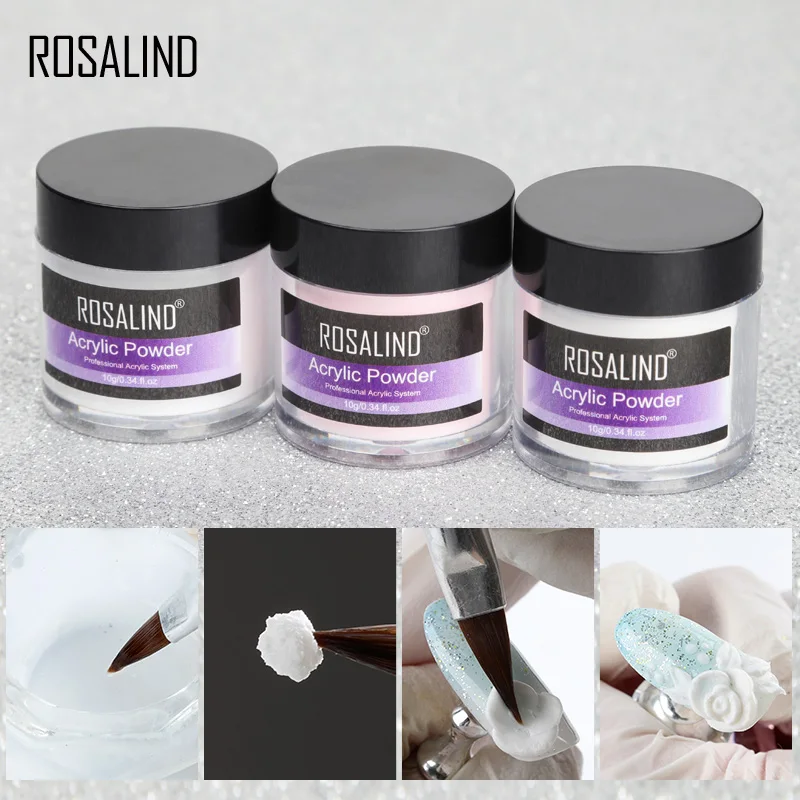 

ROSALIND Acrylic Powder Poly nail Gel For Nail Polish Nail Art Decorations Crystal Manicure Set Kit Professional Nail Accesorios