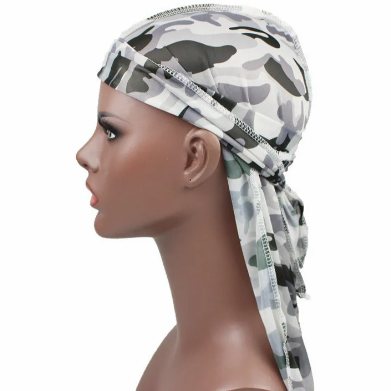 Аксессуары для волос Camo Durag банданы повязка на голову шапки мужчин и женщин