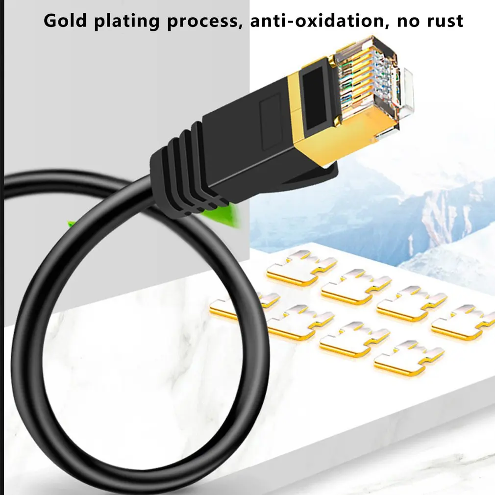 

Ethernet Cable Shielded 26awg Lastest 40gbps Heavy Duty High Speed Lan Network Cable For Router Modem Gaming