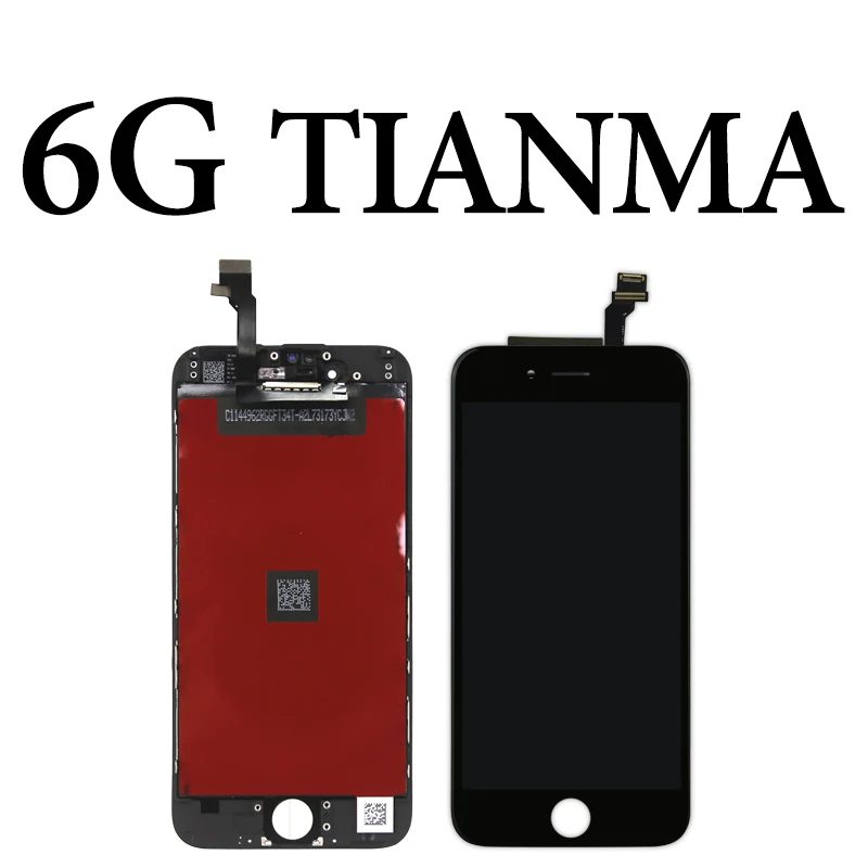 Премиум Версия Tianma для iPhone 5S, SE 6 6S Plus 7 8 Plus ЖК сенсорный экран Стекло сборка Бесплатный подарок без битых пикселей - Цвет: for iphone 6G black