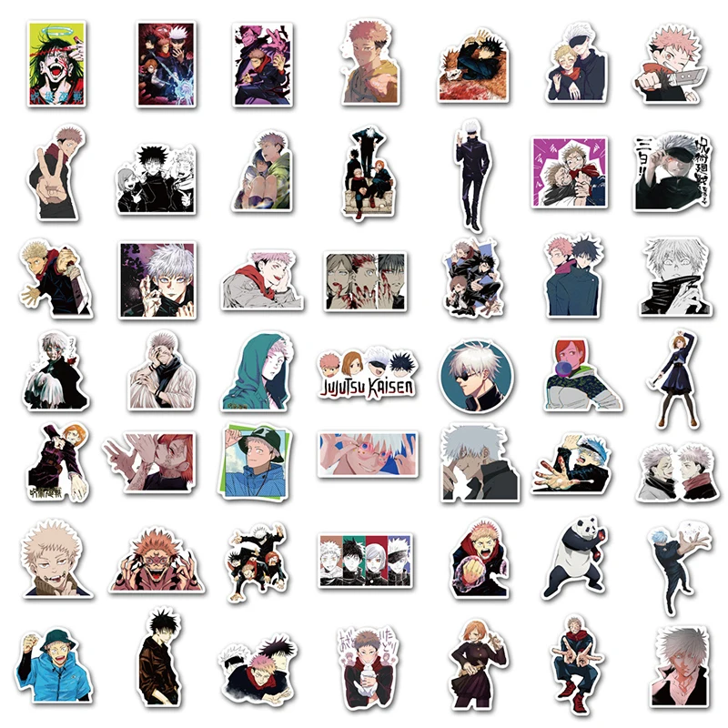 

100Pcs Jujutsu Kaisen Sticker For Computer Guitar Refrigerator Suitcase Sticker DIY Scrawl