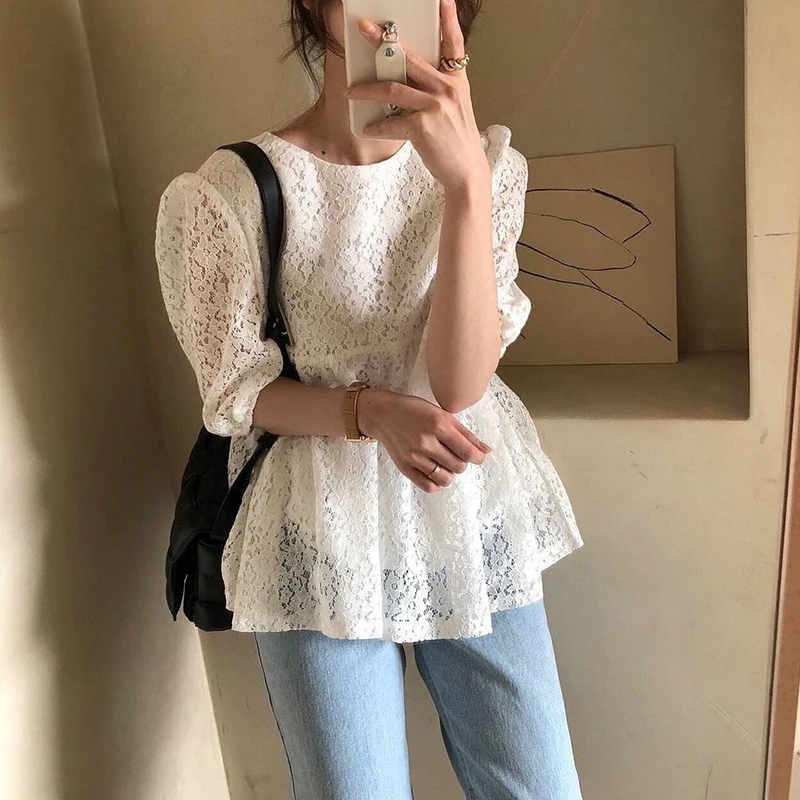 

solid gray autumn crop top women O Neck Pullover holiday Casual tank top Short Sleeves Loose Fit cropped