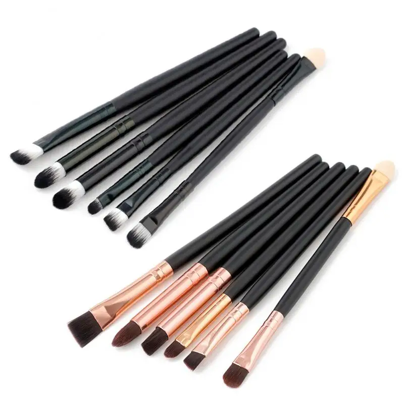 

6pcs Eye Shadow Makeup Brushes Kit Soft Cosmetic Eyeshadow Black Eyeliner Eyebrow Cosmetic Make Up Brush Set Maquiagem