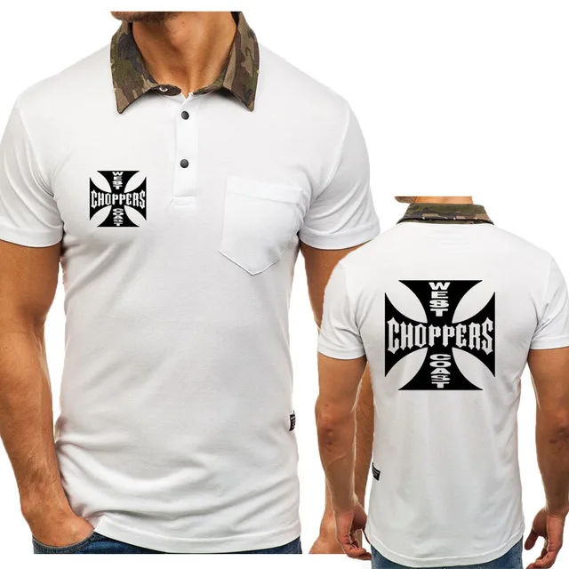 Летняя мужская рубашка поло для западного побережья с коротким рукавом