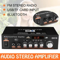 g919 12v 220v mini amplificador audio bluetooth stereo power amplifier 360w fm sd hifi amp music player home theater amplifiers