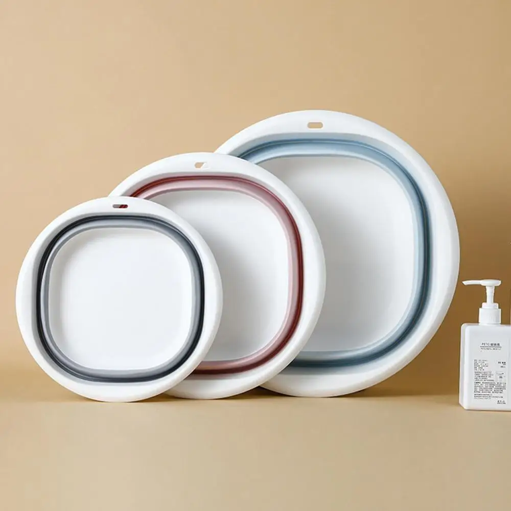 

Collapsible Camping Wash Basin Foot Wash Basin Silicone Washbasin travel portable Foldable Folding basin home Q7J9