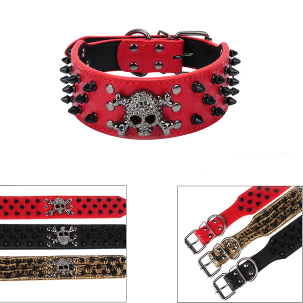 

Spiked Studded Small Large Cat Collar Rivet Accessory Hond Neck Strap For Kitten Necklace Leather PU Pitbull BullCat Pet