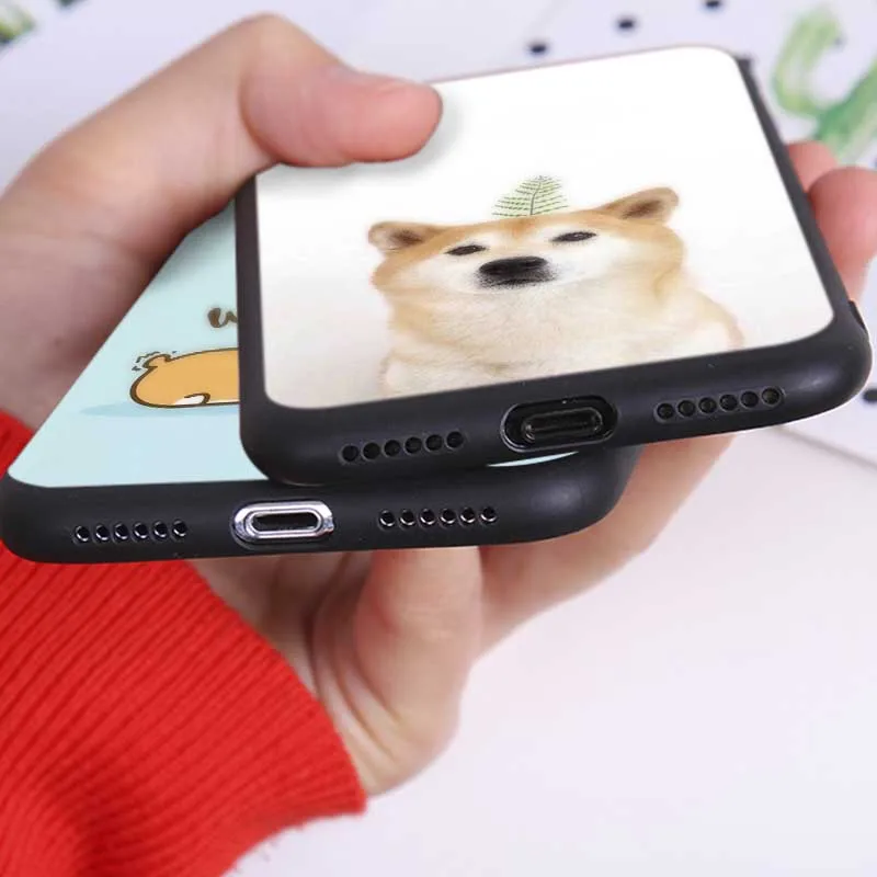 For iPhone X XS MAX XR 7 8 6 6S plus 5S SE Clear Soft Silicone Phone Case shiba inu cute |