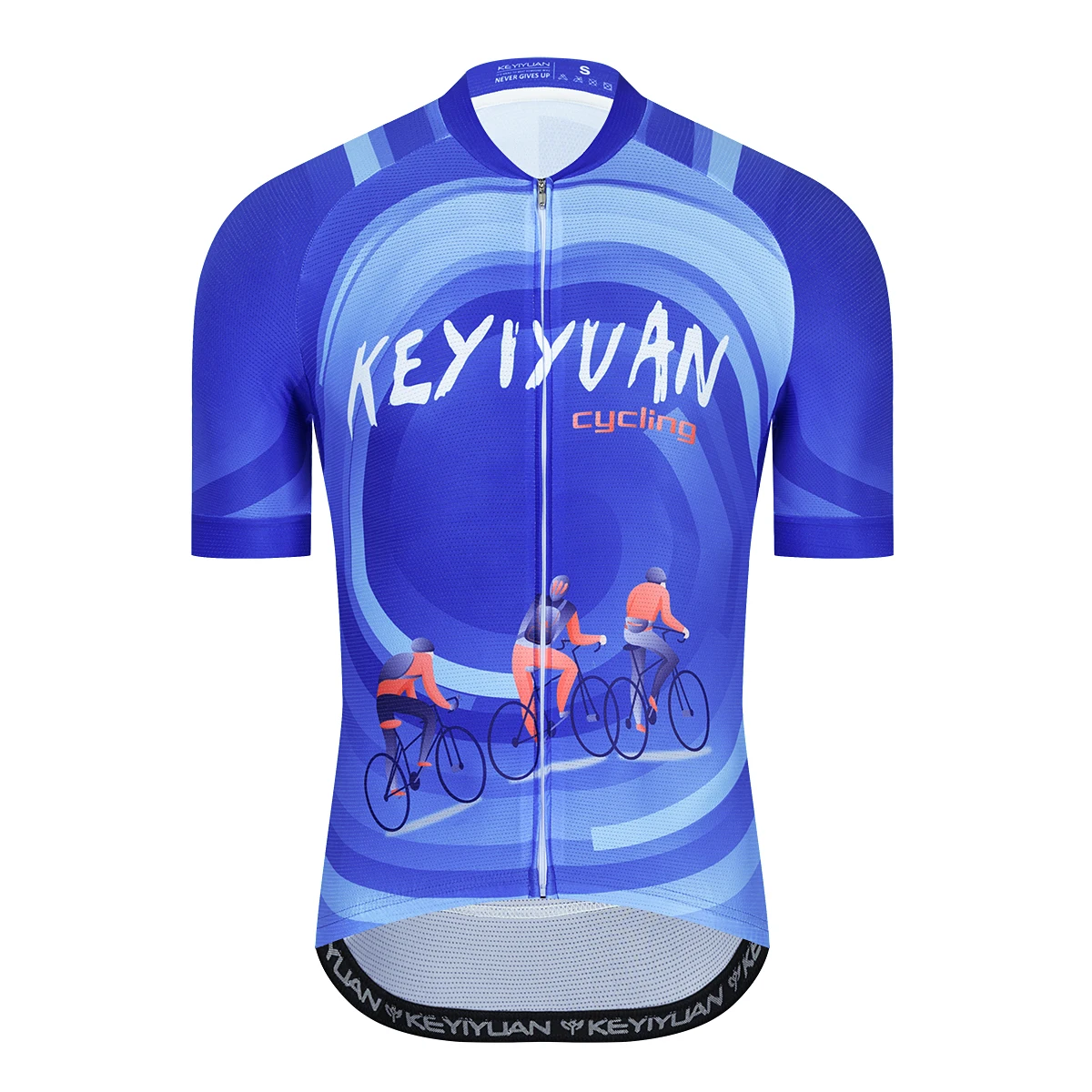 

KEYIYUAN Men's Cycling Jersey MTB Short Sleeve Top Full Zipper Road Bicycle Clothes Mountain Bike Shirt Blusa Ciclismo Masculina