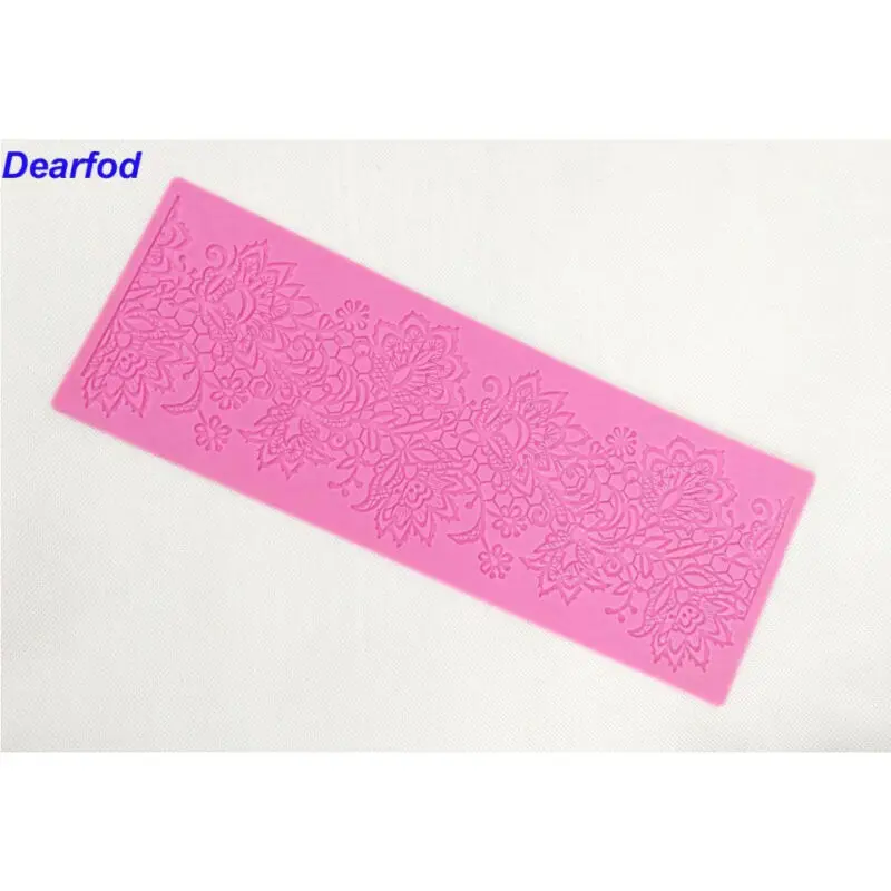 Эко-друг кружева силиконовые формы Плесень Сахар ремесло помадка коврик