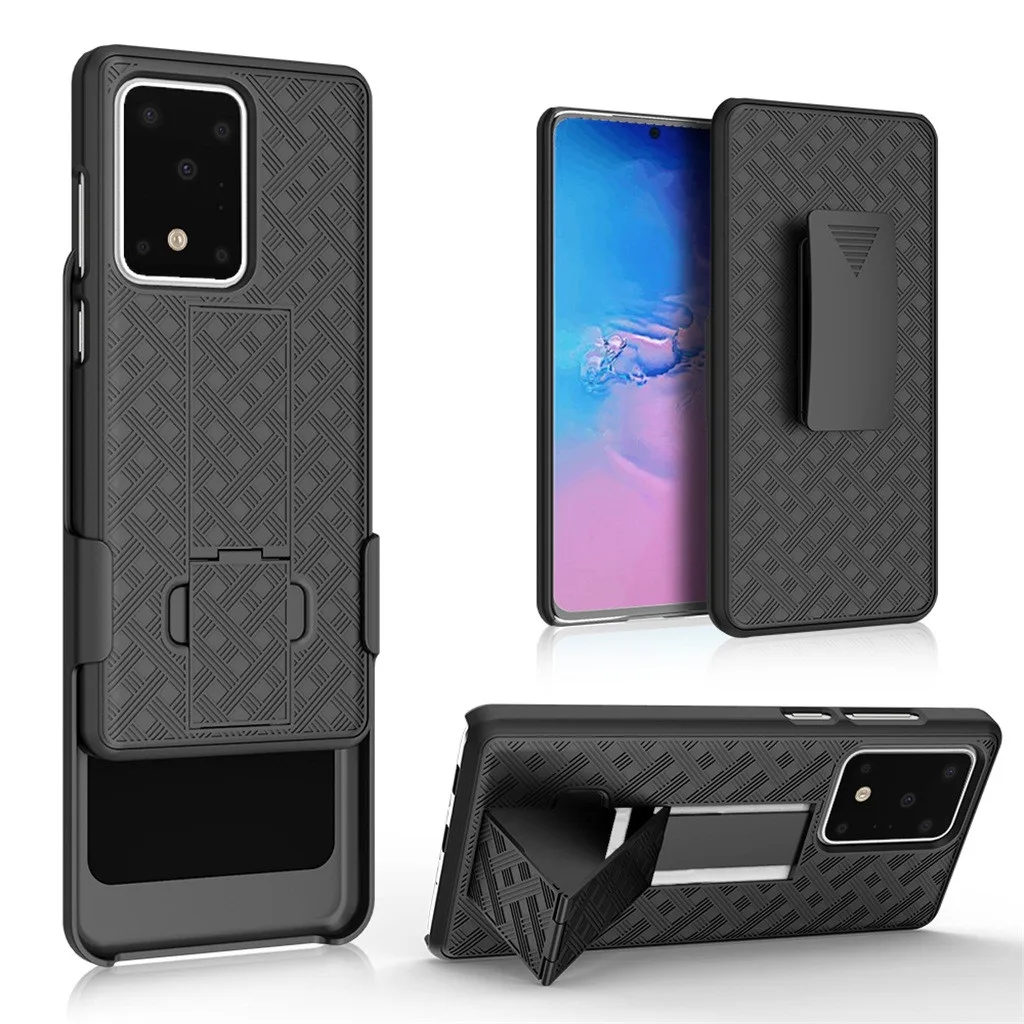 For Samsung S20 Ultra 6.9inch Case Black Slim PC Hard Shell Belt Clip Phone case Protective cover Package case#E25 | Мобильные
