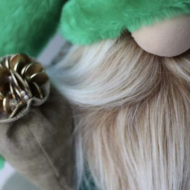 

St Patrick's Day Green Good Luck Green Gnome Doll Gnomes Home Decoration Gnome Plush Handmade LBV