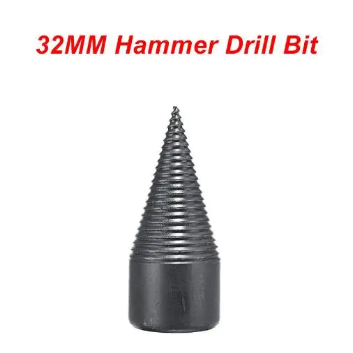 32mm drill bit HSS деревообрабатывающий древесина сепаратор спиральный конусный расширитель удар драйвер Бытовая дрова машина сплиттер сверло для сверла 32/42 мм - Цвет: 32mm drill bit