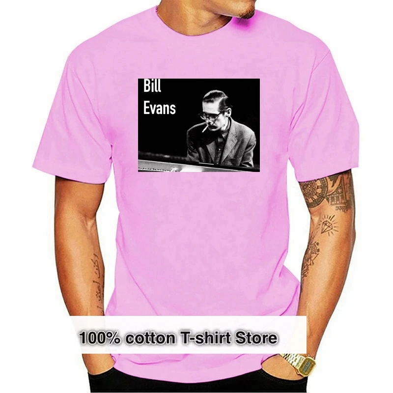 

Футболка с изображением пианиста Билла Эванса, новая стильная качественная летняя футболка с круглым вырезом