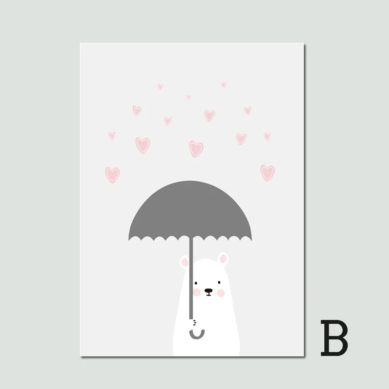 Постер с изображением медведя в скандинавском стиле детские украшения постеры и